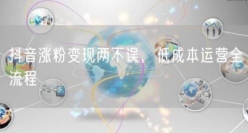 抖音涨粉变现两不误，低成本运营全流程