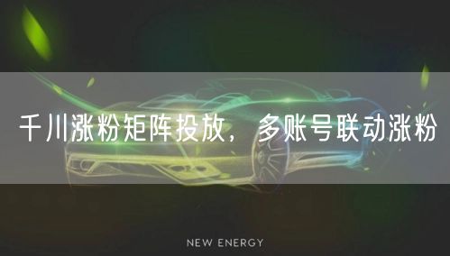 千川涨粉矩阵投放，多账号联动涨粉