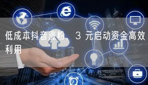 低成本抖音涨粉，3 元启动资金高效利用