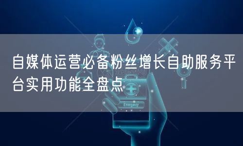 自媒体运营必备粉丝增长自助服务平台实用功能全盘点