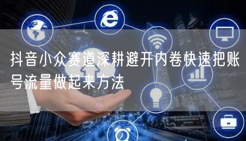 抖音小众赛道深耕避开内卷快速把账号流量做起来方法