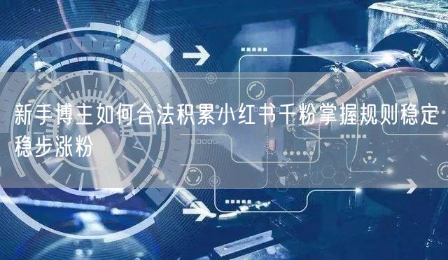 新手博主如何合法积累小红书千粉掌握规则稳定稳步涨粉