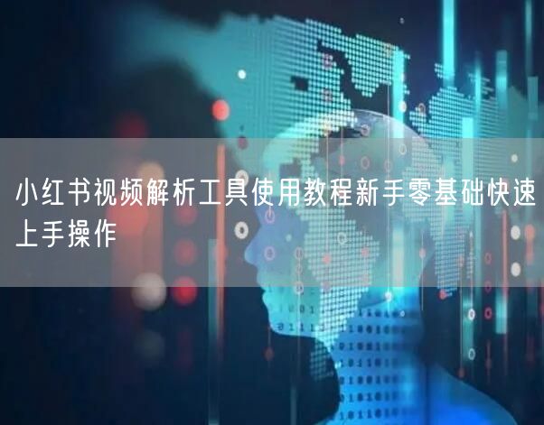 小红书视频解析工具使用教程新手零基础快速上手操作