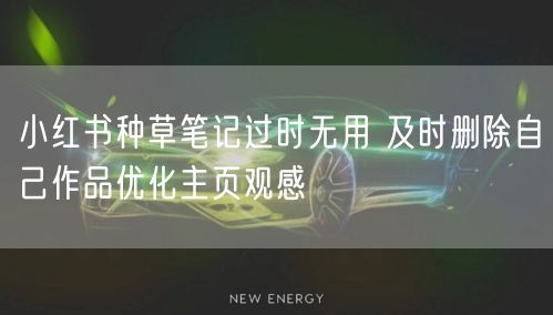 小红书种草笔记过时无用 及时删除自己作品优化主页观感