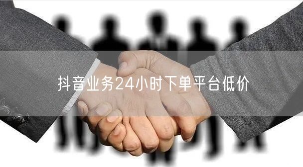 抖音业务24小时下单平台低价