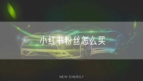 小红书粉丝怎么买