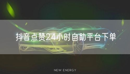 抖音点赞24小时自助平台下单