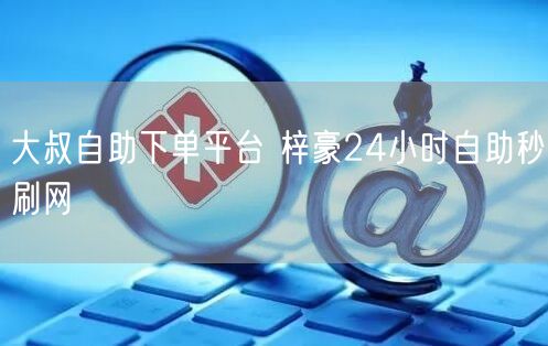大叔自助下单平台 梓豪24小时自助秒刷网