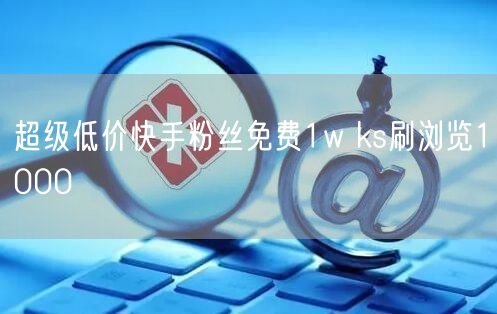 超级低价快手粉丝免费1w ks刷浏览1000