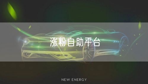 涨粉自助平台