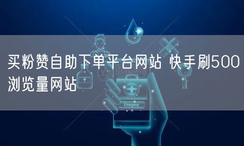买粉赞自助下单平台网站 快手刷500浏览量网站